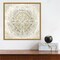 Tapestry Neutral by Molly Kearns 16-in. W x 16-in. H. Canvas Wall Art Print Framed in Gold